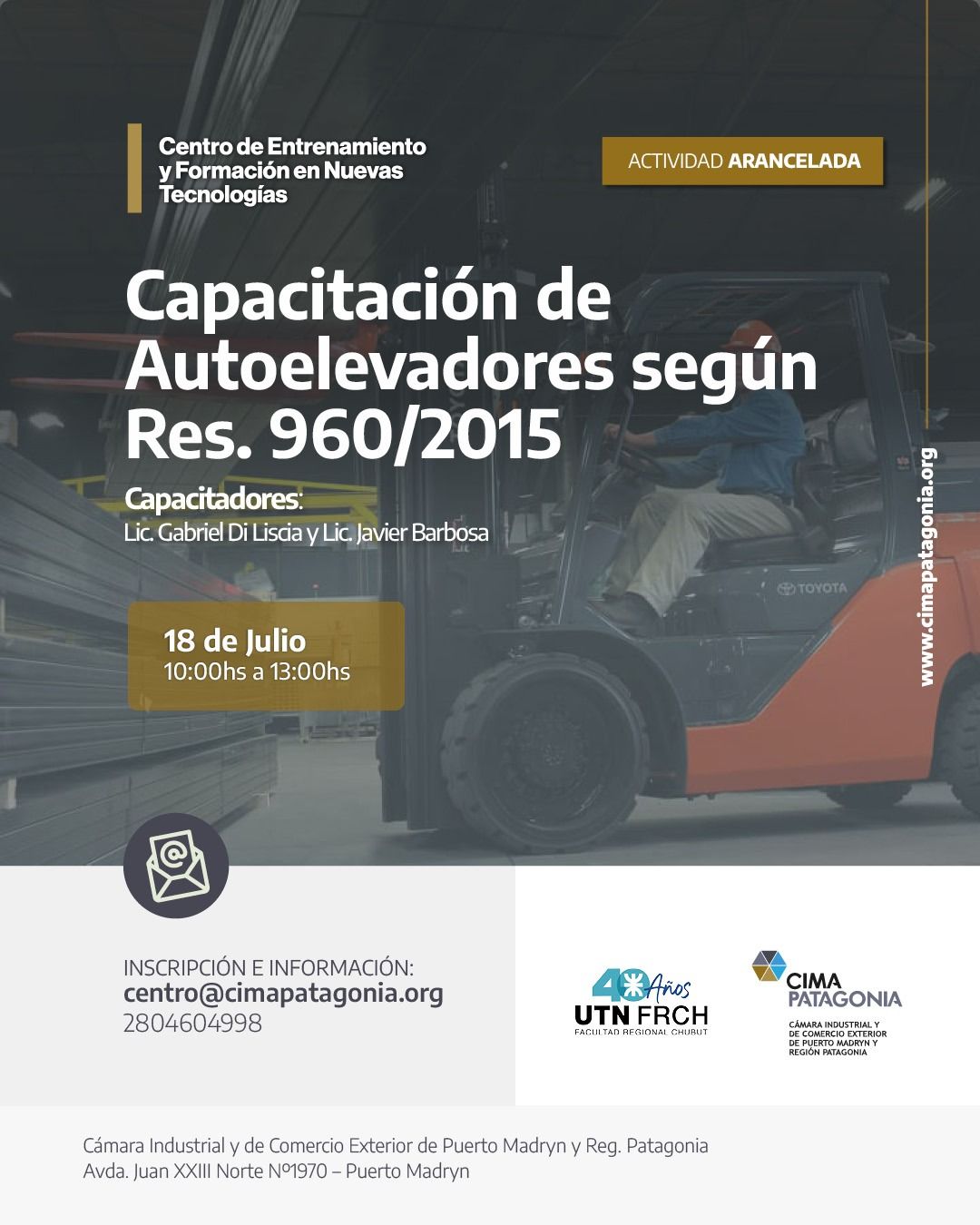 Manejo de Autoelevadores según Res. 960/2015 – 4° edición