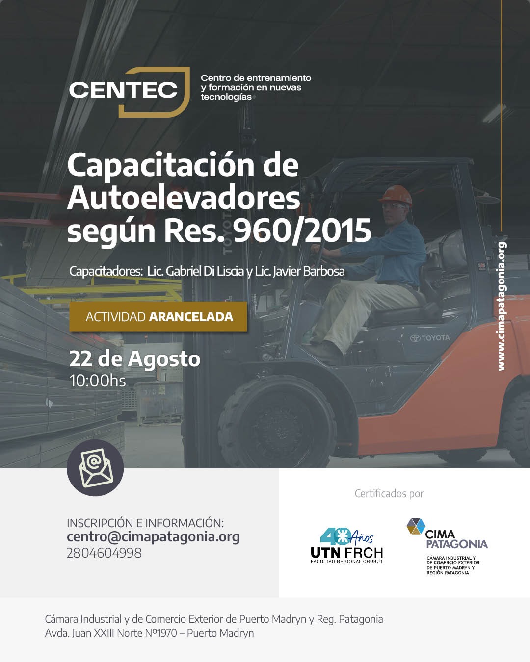 Manejo de Autoelevadores según Res. 960/2015 – 5° edición