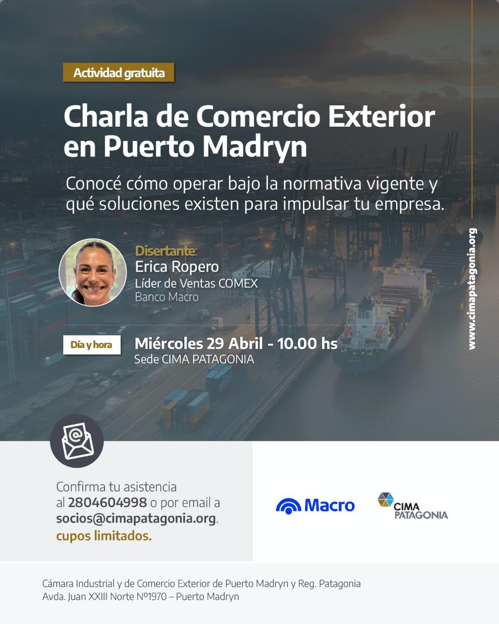 Charla Comercio Exterior en Puerto Madryn